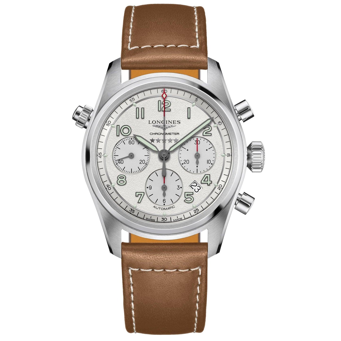 Longines orologio Longines Spirit 42mm argento automatico acciaio L3.820.4.73.2