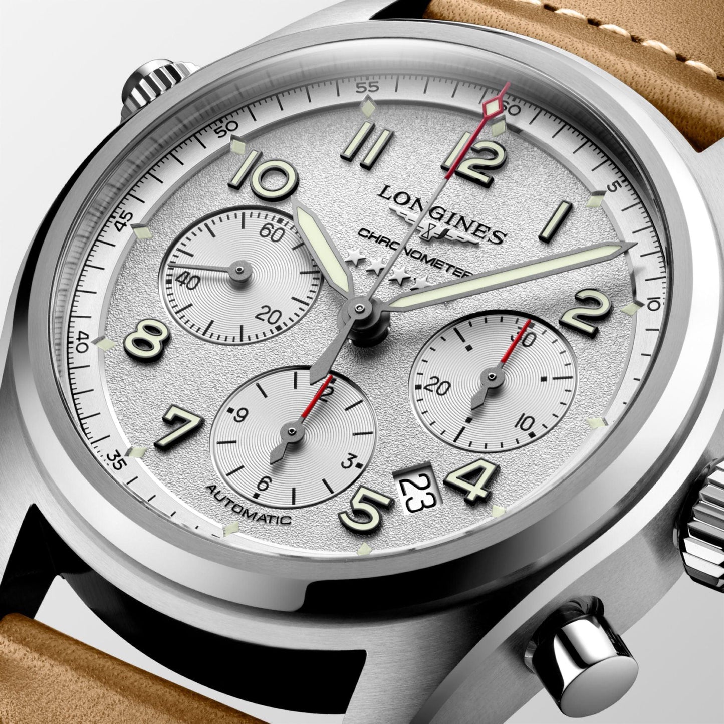 Longines orologio Longines Spirit 42mm argento automatico acciaio L3.820.4.73.2