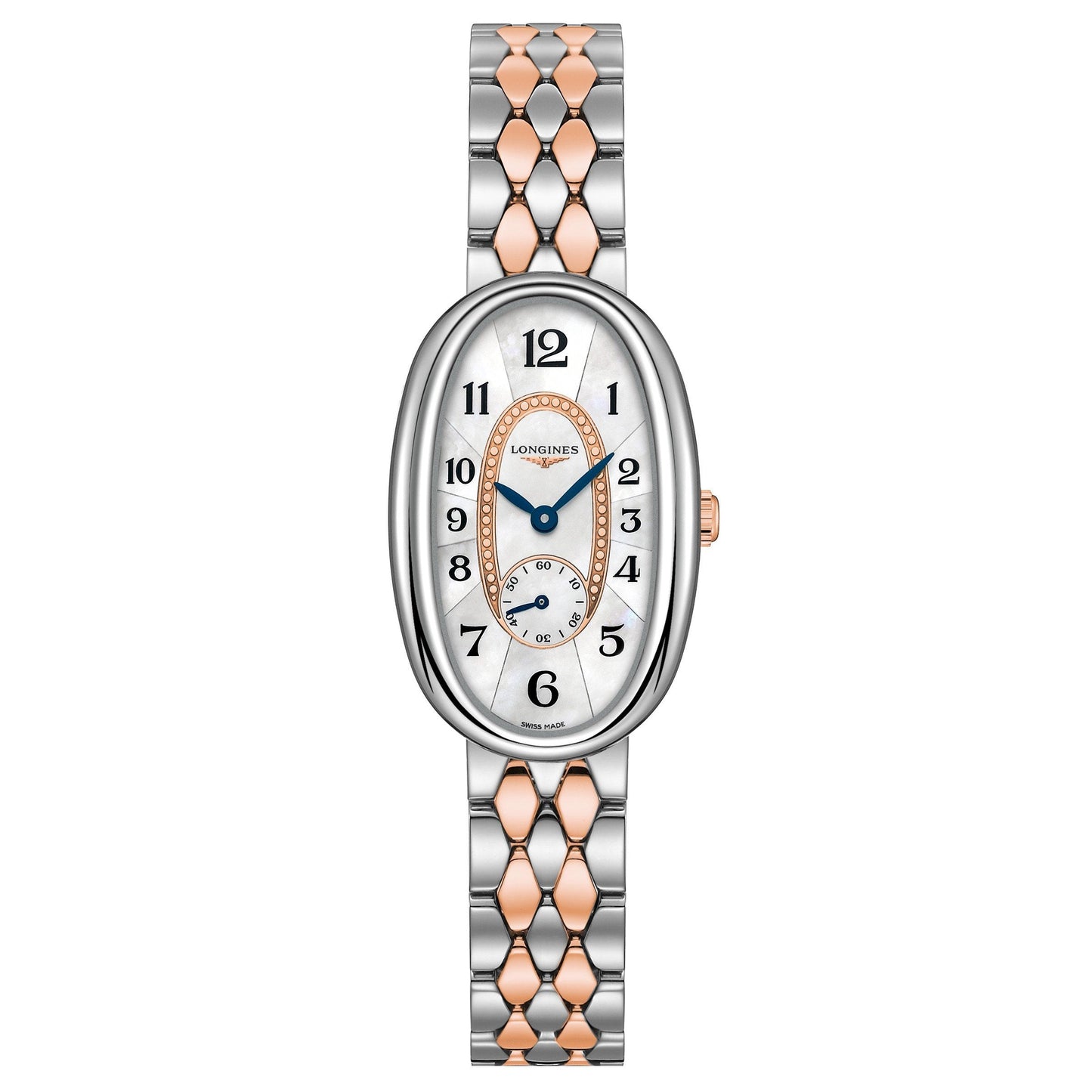 Longines montre Longines Symphonette 21,90x34,00mm nacre quartz acier et or 18kt L2.306.5.83.7