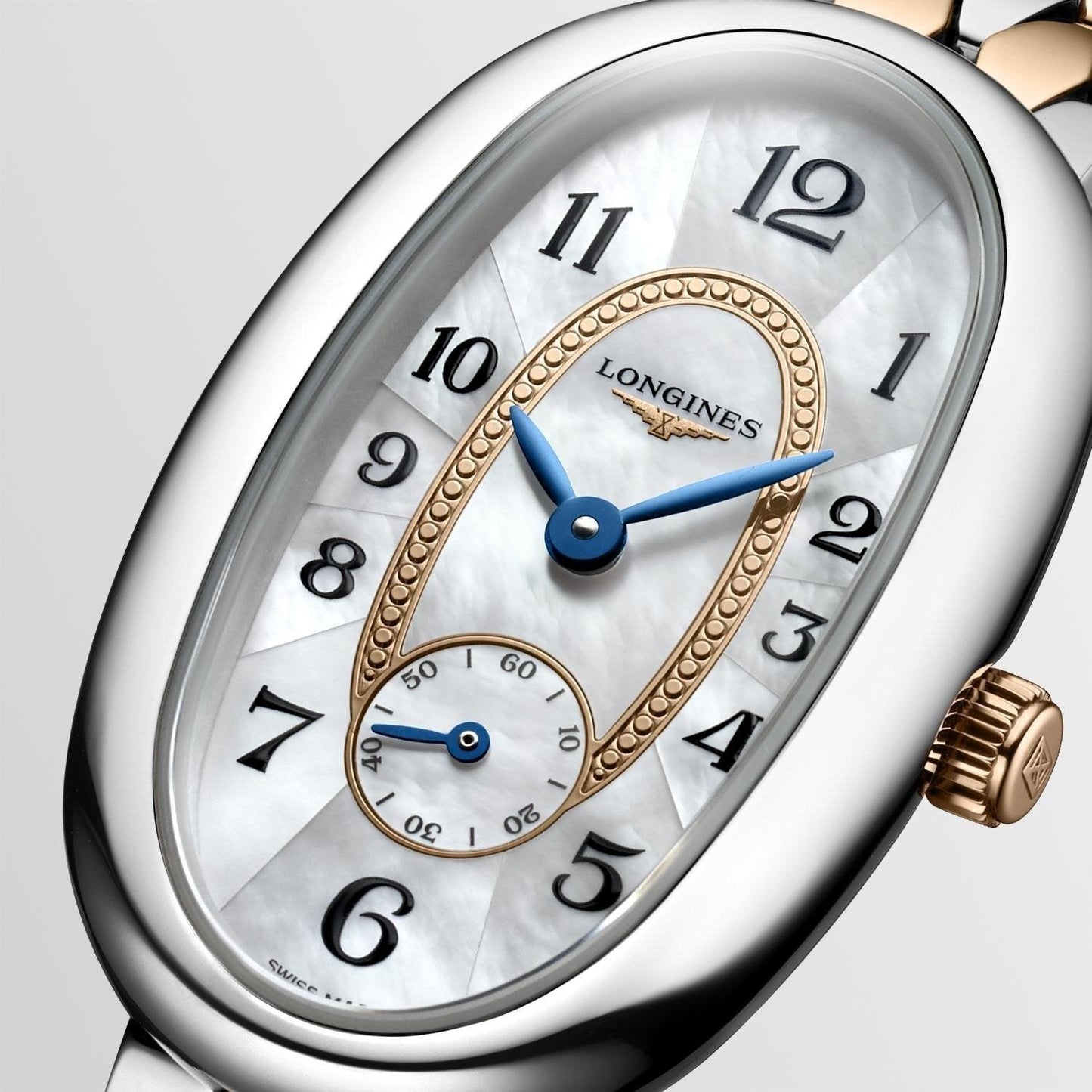 Longines montre Longines Symphonette 21,90x34,00mm nacre quartz acier et or 18kt L2.306.5.83.7