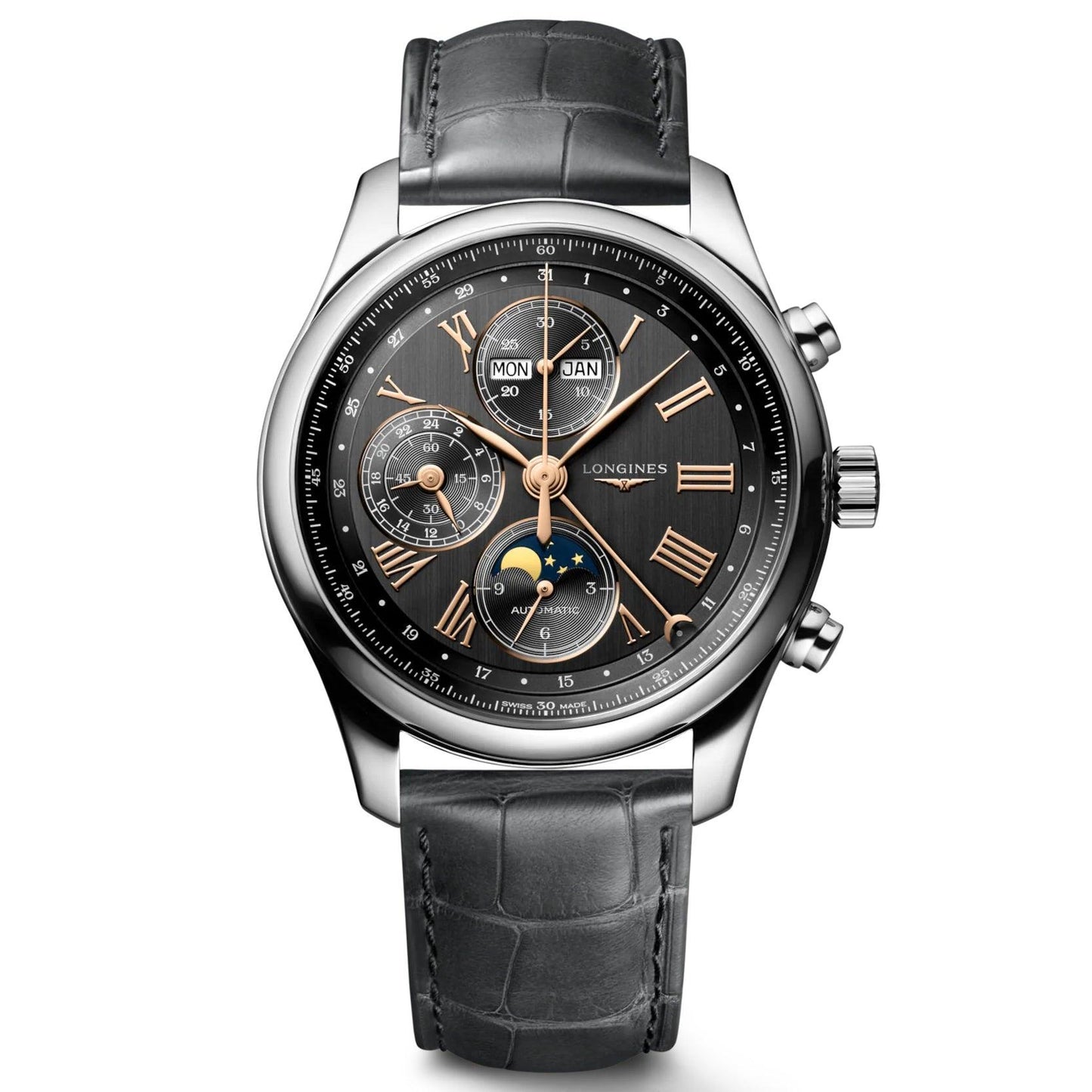 Montre Longines Master Collection 42 mm Anthracite Automatique Acier L2.773.4.61.2