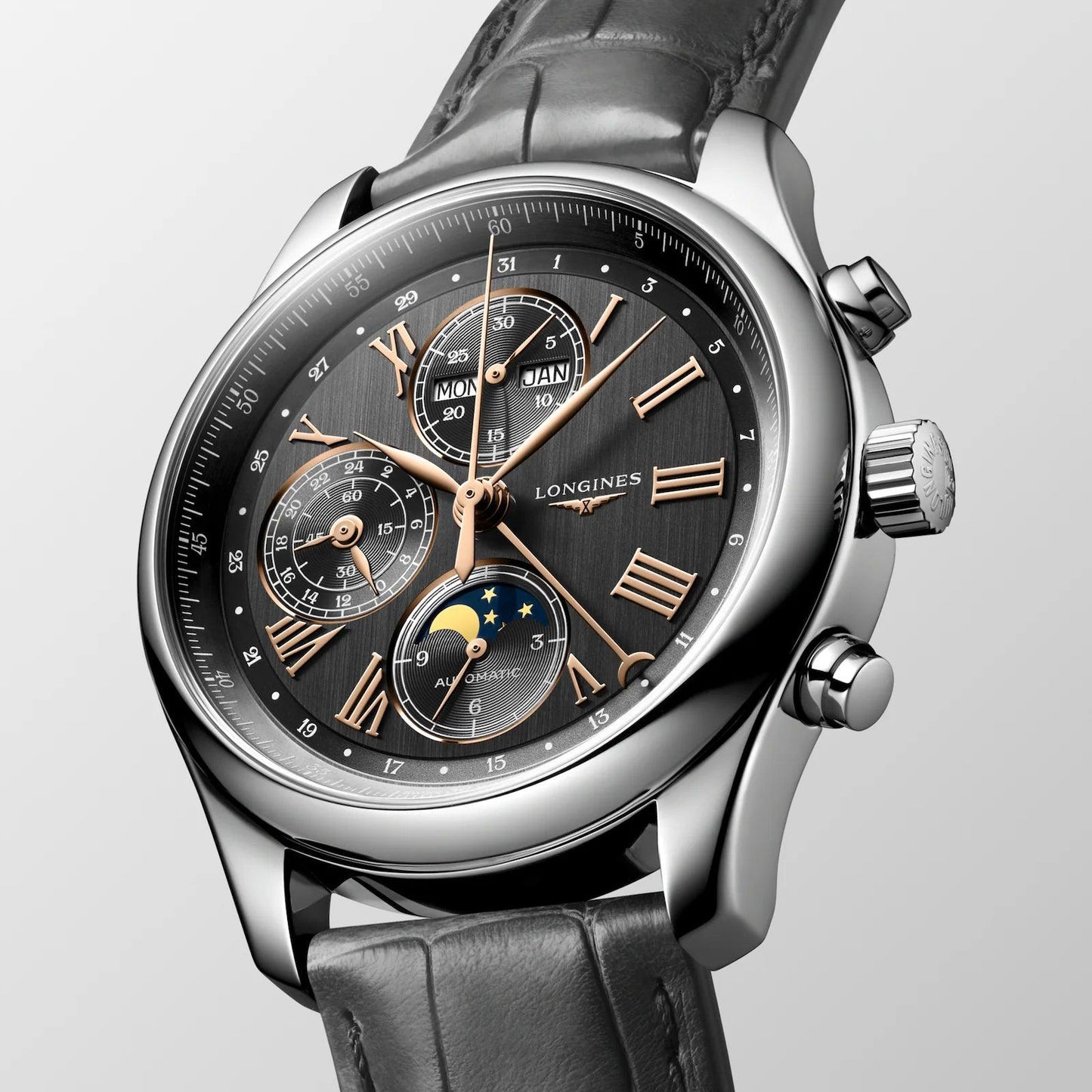 Montre Longines Master Collection 42 mm Anthracite Automatique Acier L2.773.4.61.2