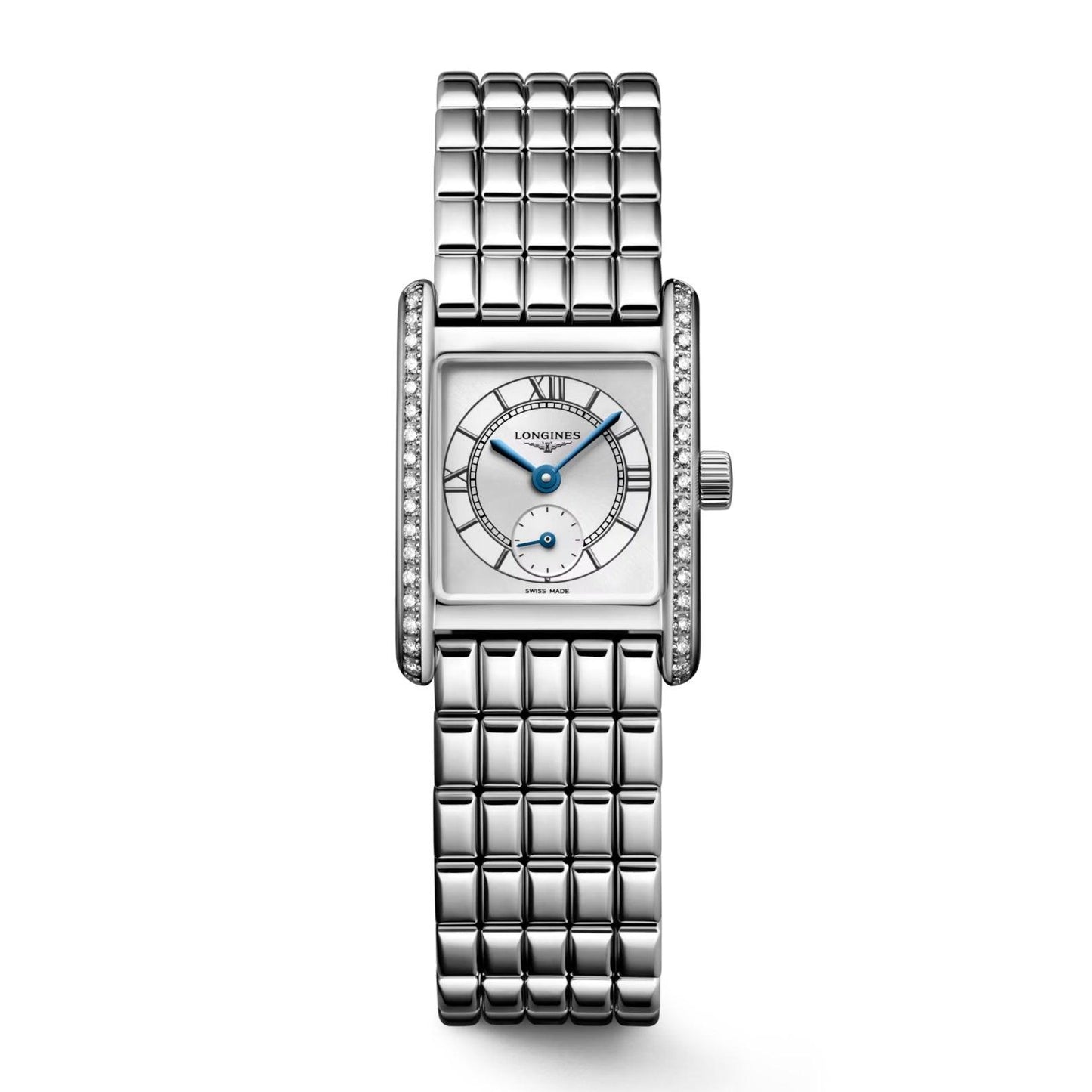 Longines montre Mini Dolcevita 21.5x29mm argent diamants quartz acier L5.200.0.75.6
