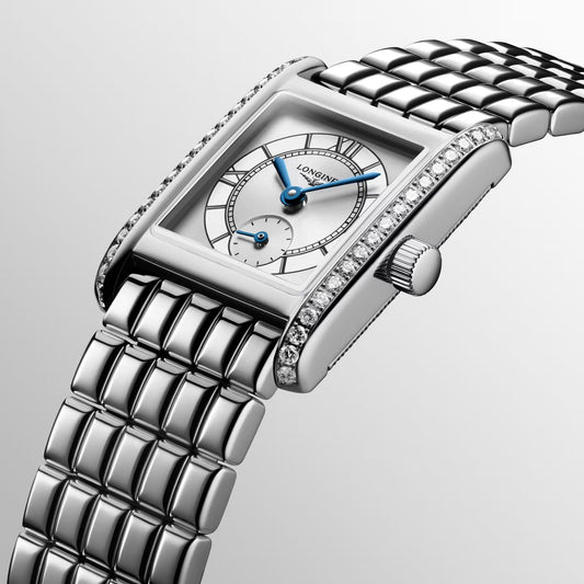 Longines montre Mini Dolcevita 21.5x29mm argent diamants quartz acier L5.200.0.75.6