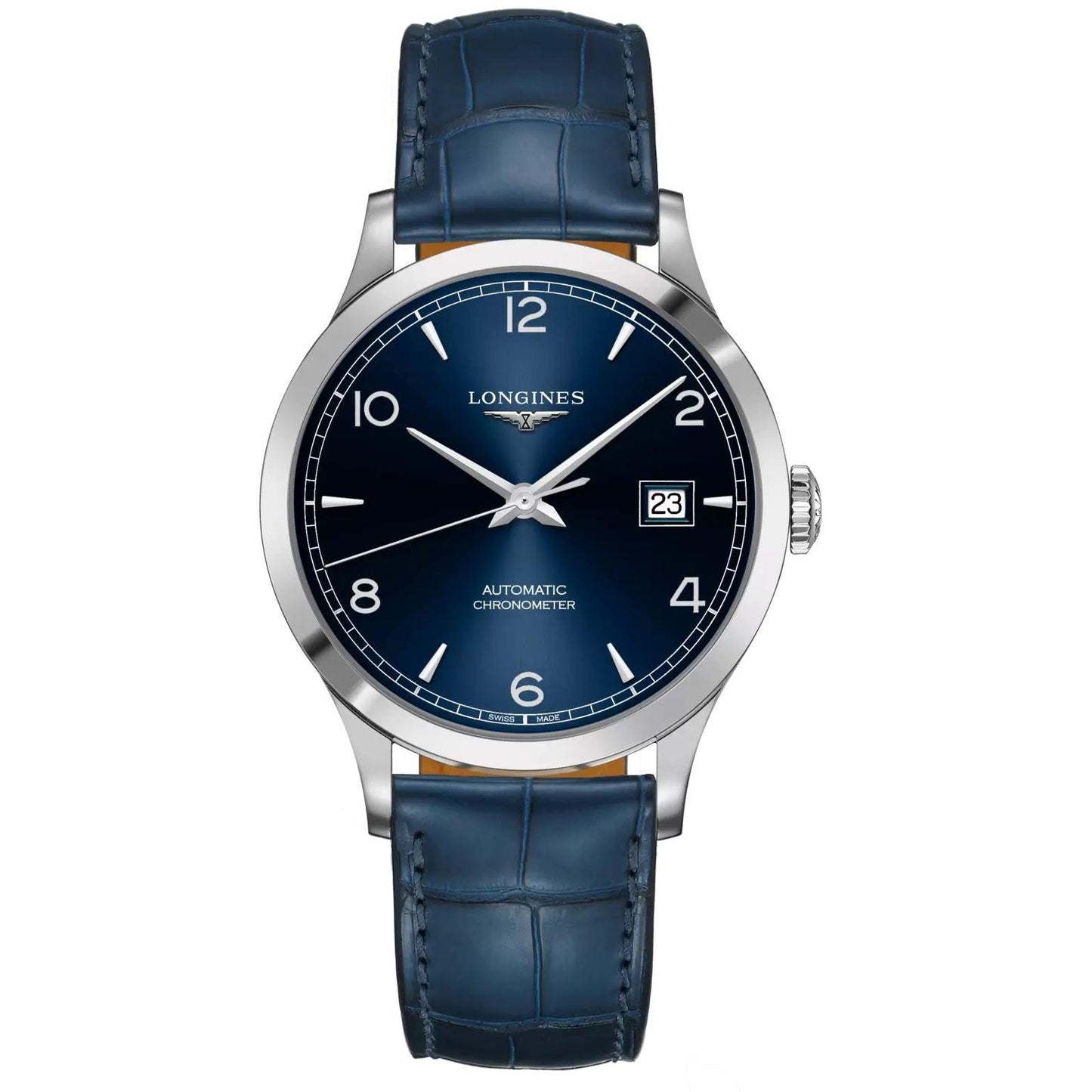 Montre Longines Record Collection 40 mm en acier bleu automatique L2.821.4.96.4