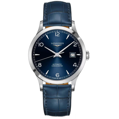 Montre Longines Record Collection 40 mm en acier bleu automatique L2.821.4.96.4