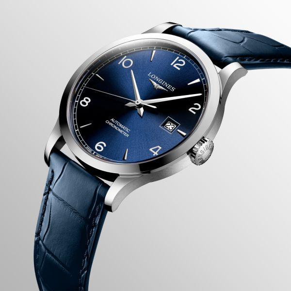 Montre Longines Record Collection 40 mm en acier bleu automatique L2.821.4.96.4