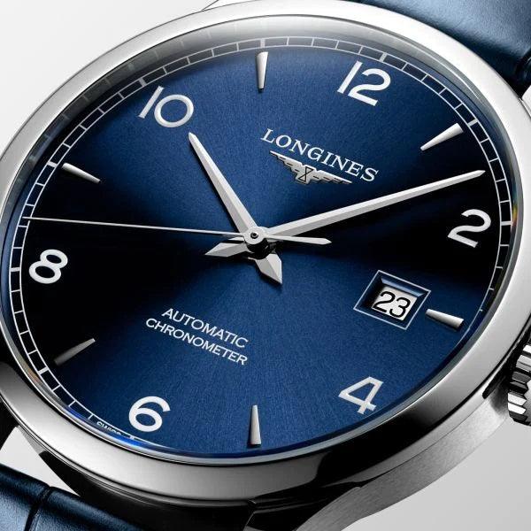 Montre Longines Record Collection 40 mm en acier bleu automatique L2.821.4.96.4