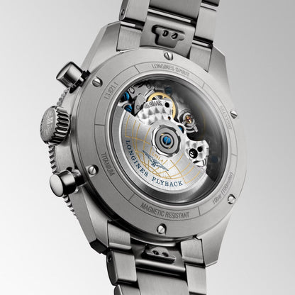 Longines orologio Spirit Flyback 42mm antracite automatico titanio L3.821.1.53.6