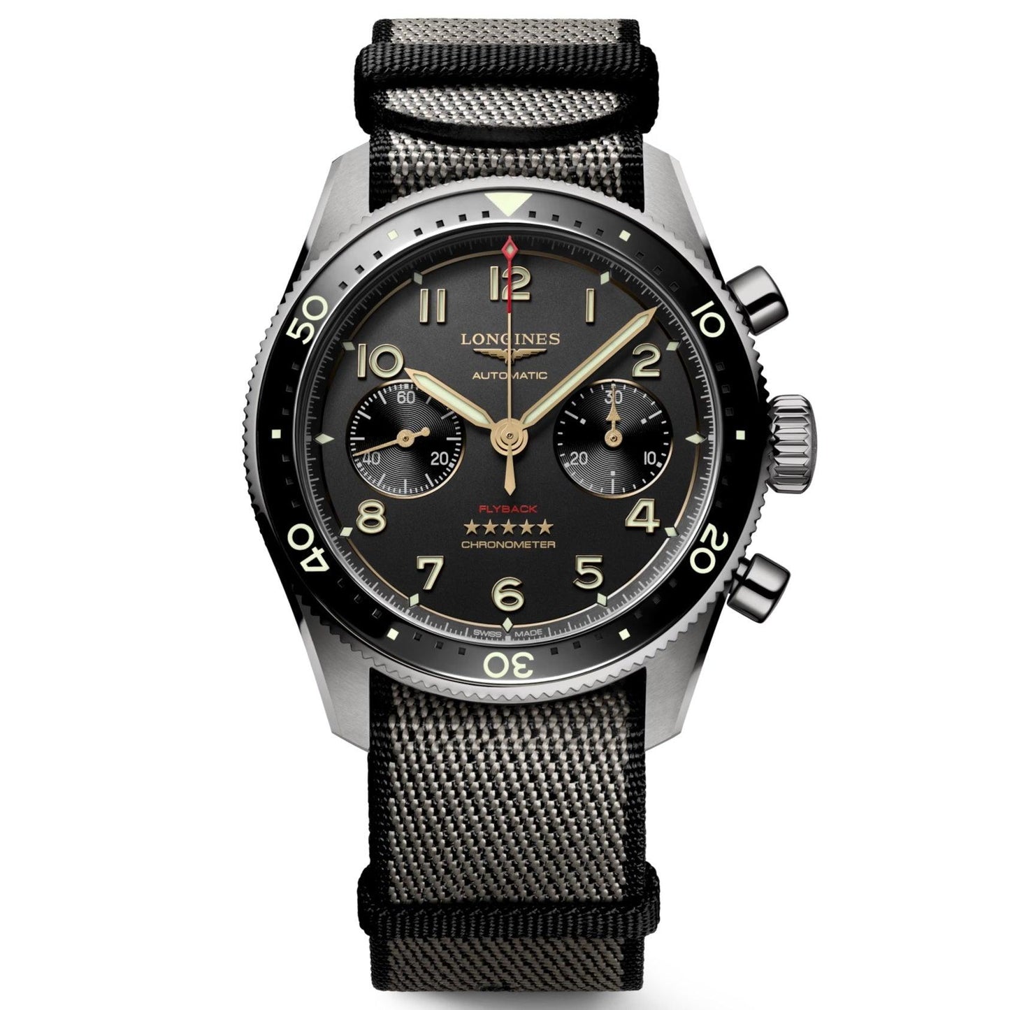 Montre Longines Spirit Flyback Titanium 42 mm Anthracite Automatique en Titane L3.821.1.53.2