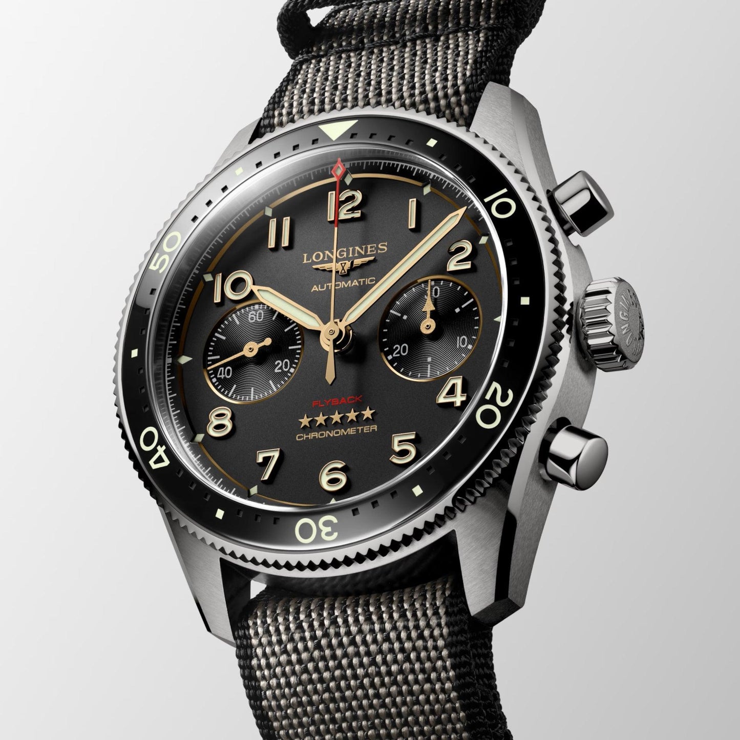 Montre Longines Spirit Flyback Titanium 42 mm Anthracite Automatique en Titane L3.821.1.53.2