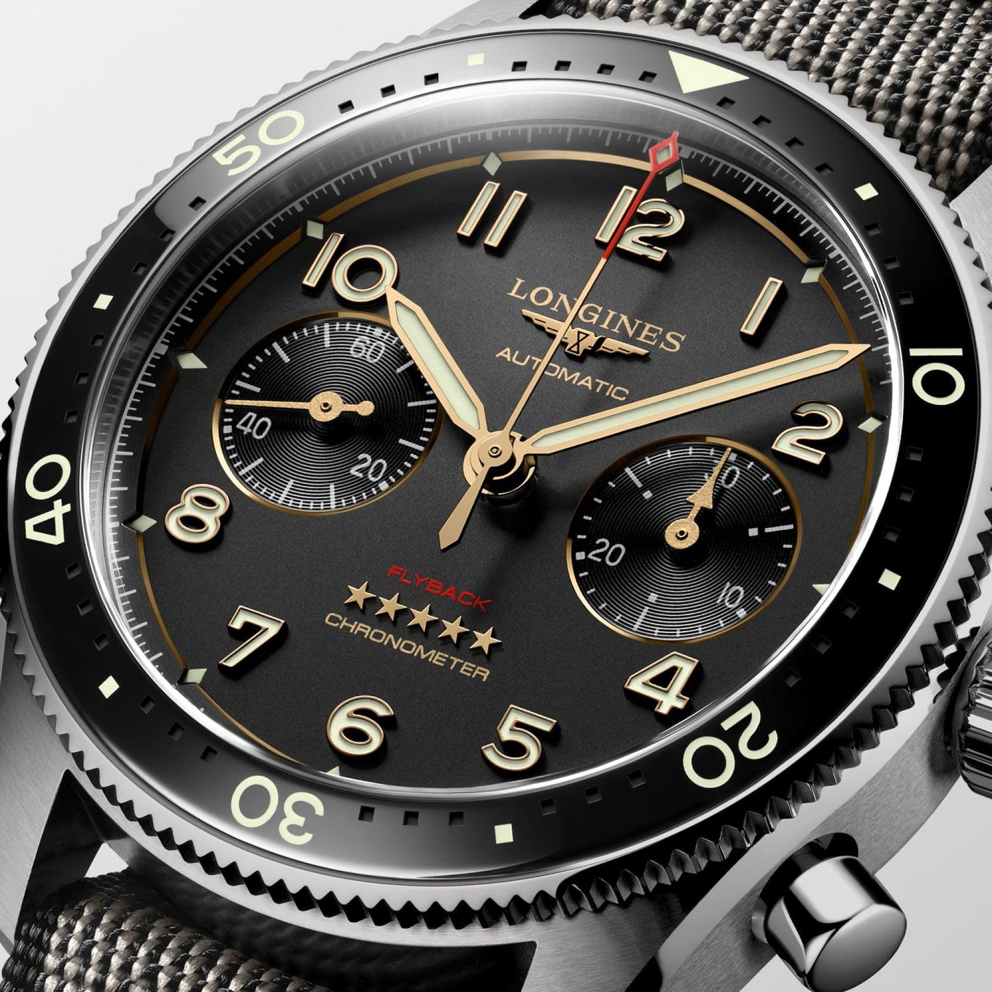 Montre Longines Spirit Flyback Titanium 42 mm Anthracite Automatique en Titane L3.821.1.53.2