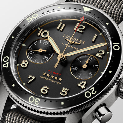 Montre Longines Spirit Flyback Titanium 42 mm Anthracite Automatique en Titane L3.821.1.53.2