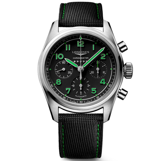 Montre Longines Spirit Pioneer Edition 42mm noir automatique titane L3.829.1.53.2