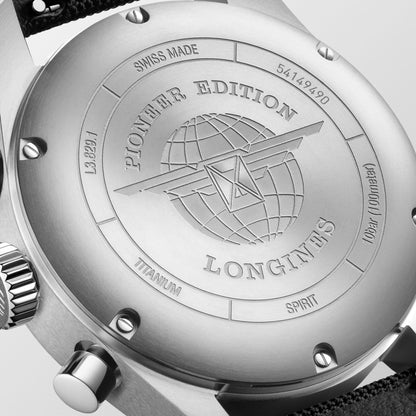 Montre Longines Spirit Pioneer Edition 42mm noir automatique titane L3.829.1.53.2