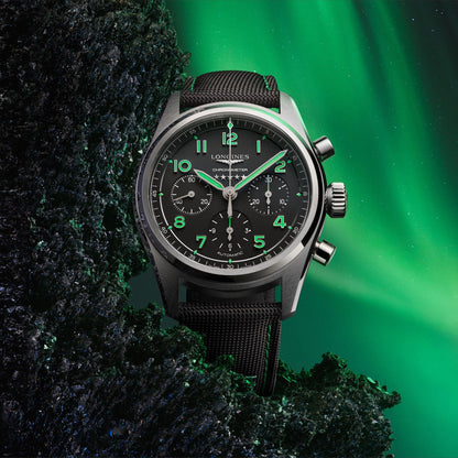 Montre Longines Spirit Pioneer Edition 42mm noir automatique titane L3.829.1.53.2