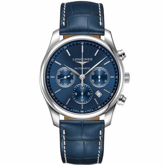 Longines montre The Longines Master Collection 42mm bleu acier homme chronographe automatique L2.759.4.92.0