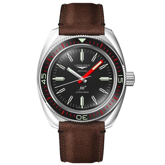 Longines montre Ultra-Chron Box Edition 43mm noir automatique acier L2.836.4.52.8