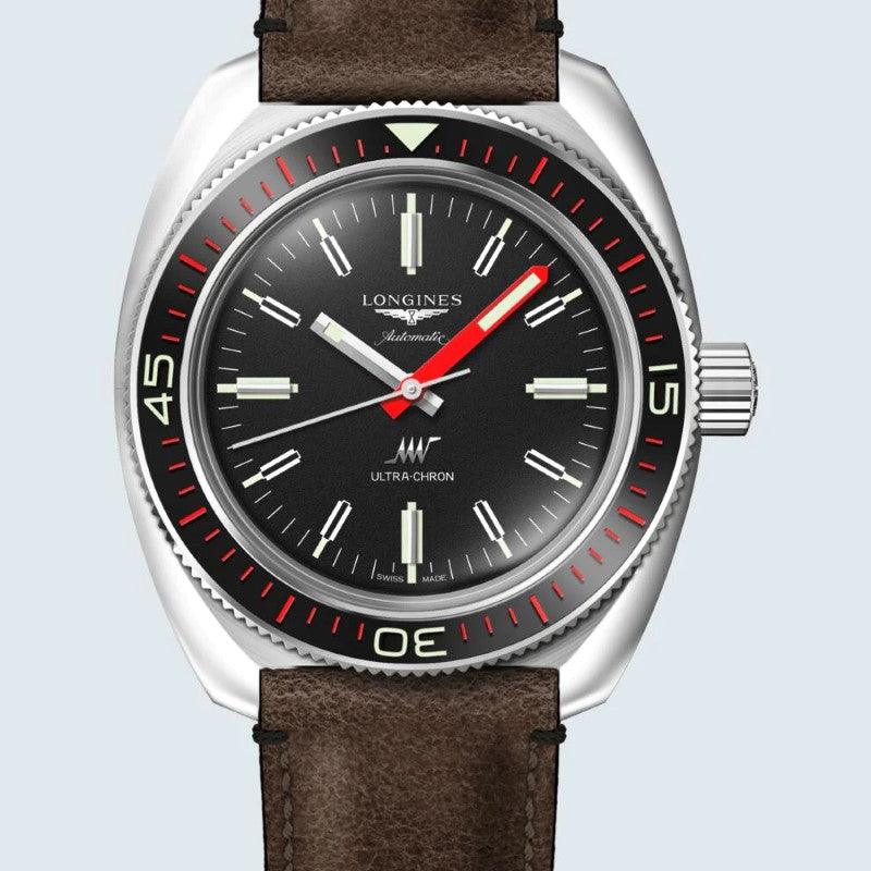 Longines montre Ultra-Chron Box Edition 43mm noir automatique acier L2.836.4.52.8