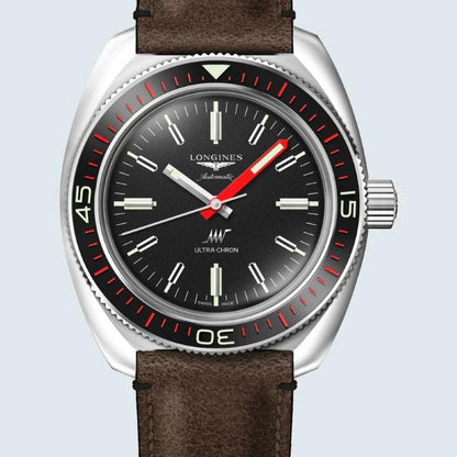 Longines montre Ultra-Chron Box Edition 43mm noir automatique acier L2.836.4.52.8