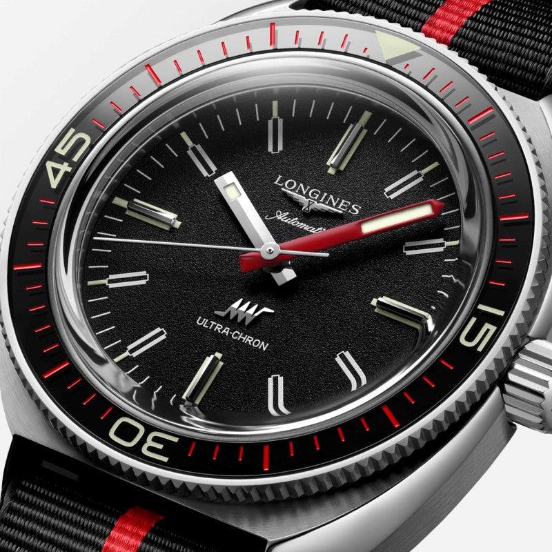 Longines montre Ultra-Chron Box Edition 43mm noir automatique acier L2.836.4.52.8