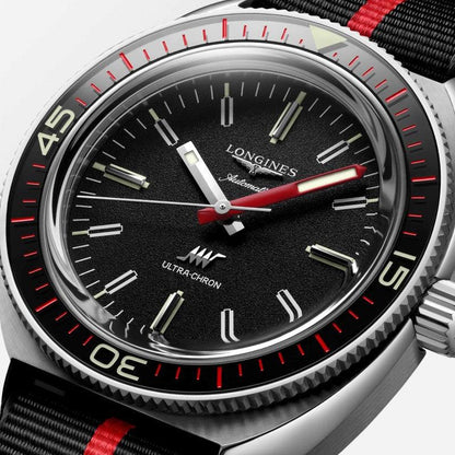 Longines montre Ultra-Chron Box Edition 43mm noir automatique acier L2.836.4.52.8