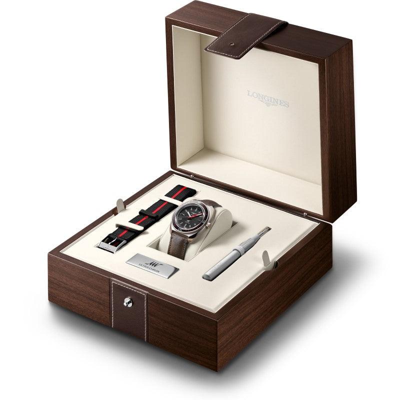 Longines montre Ultra-Chron Box Edition 43mm noir automatique acier L2.836.4.52.8