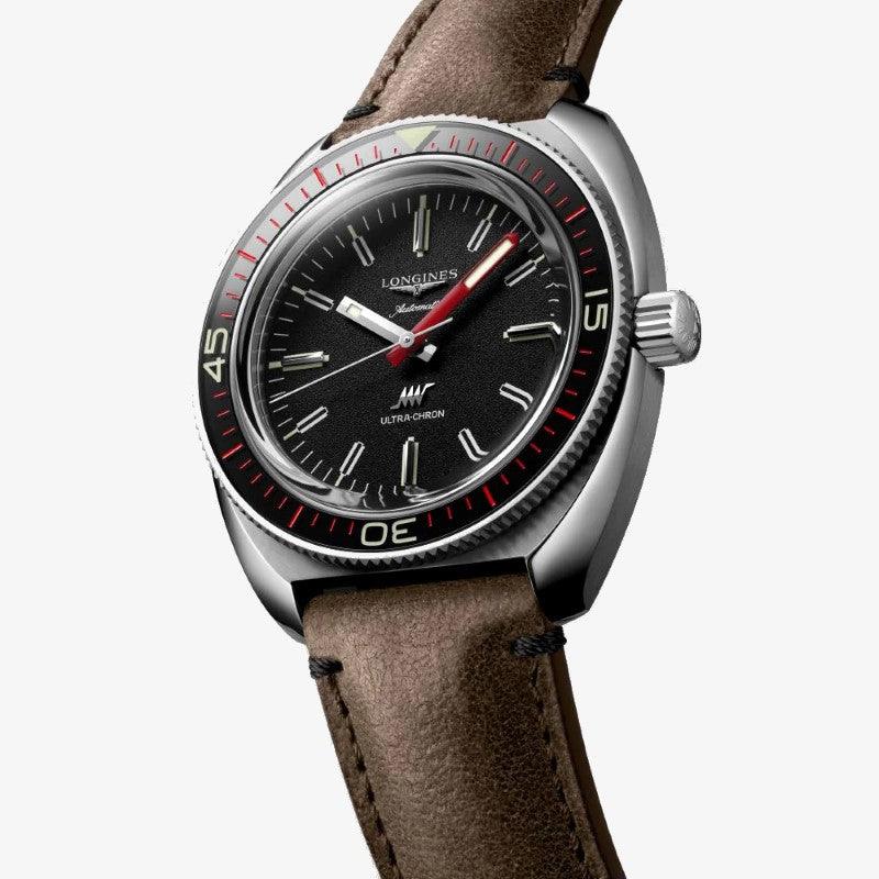 Longines montre Ultra-Chron Box Edition 43mm noir automatique acier L2.836.4.52.8