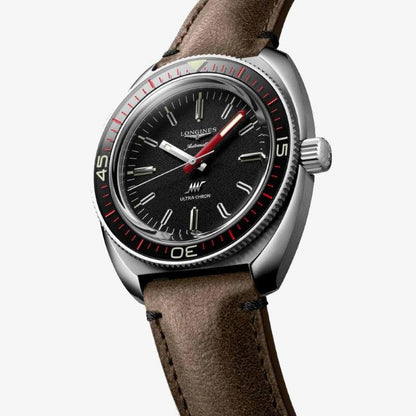 Longines montre Ultra-Chron Box Edition 43mm noir automatique acier L2.836.4.52.8