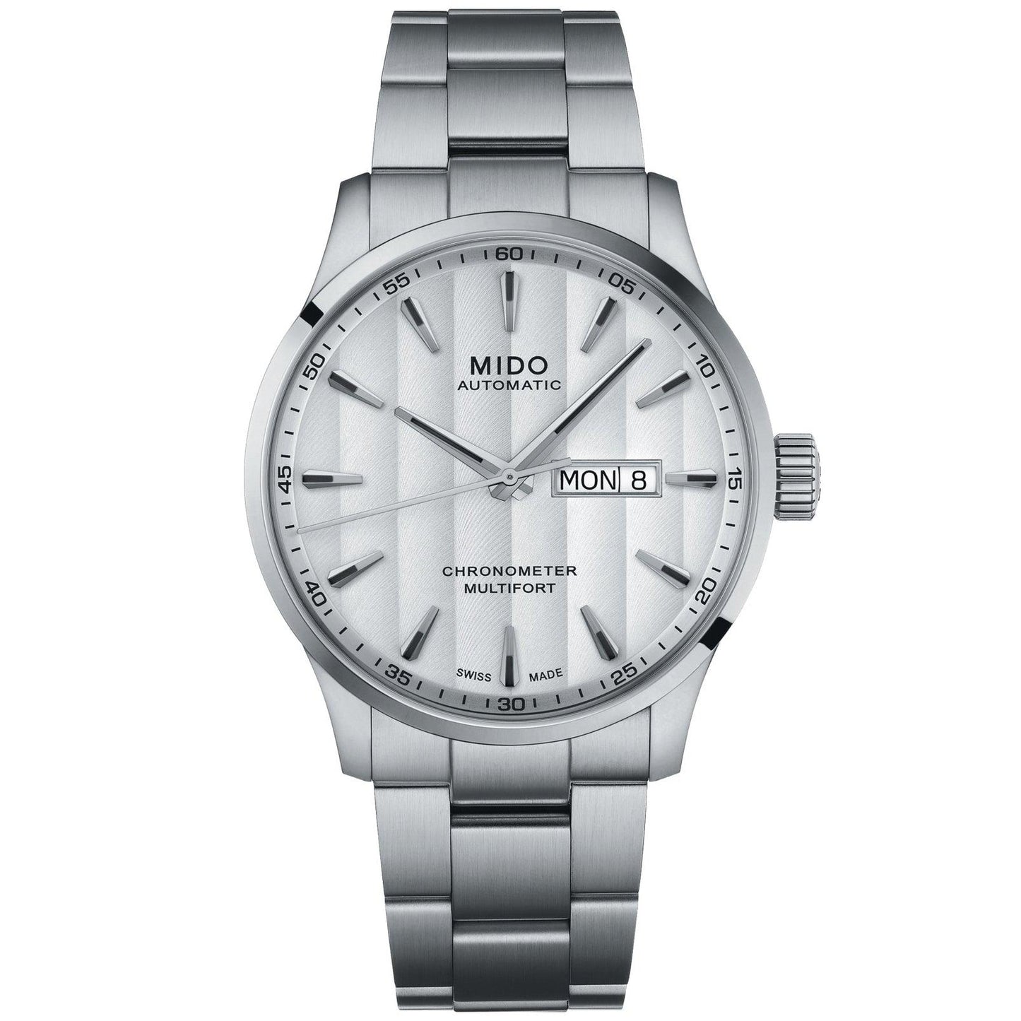 Mido montre Multifort Chronometer 1 COSC 42mm blanc automatique acier M038.431.11.031.00