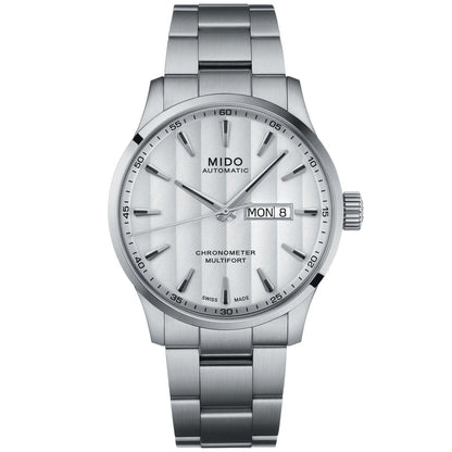 Mido montre Multifort Chronometer 1 COSC 42mm blanc automatique acier M038.431.11.031.00