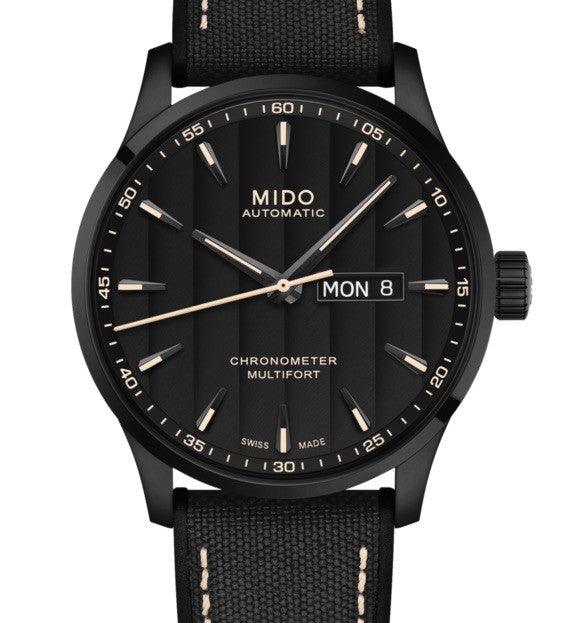 Mido montre Multifort Chronomètre 1 COSC 42mm noir automatique acier finition PVD noir M038.431.37.051.00