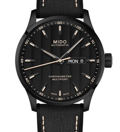 Mido montre Multifort Chronomètre 1 COSC 42mm noir automatique acier finition PVD noir M038.431.37.051.00