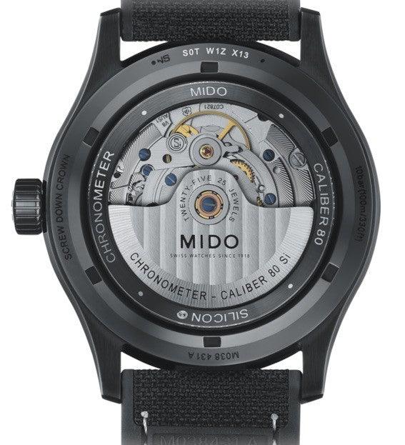 Mido montre Multifort Chronomètre 1 COSC 42mm noir automatique acier finition PVD noir M038.431.37.051.00