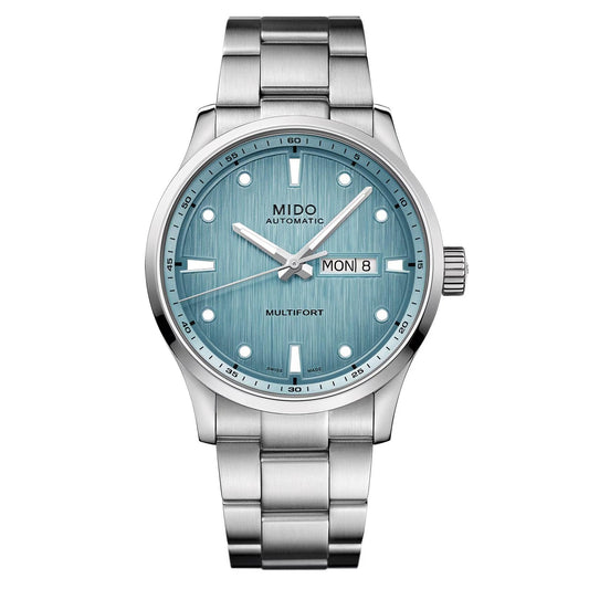 Montre Mido Multifort M Freeze 42 mm Turquoise Automatique Acier M038.430.11.041.00