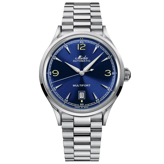 Montre Mido Multifort Powerwind 40mm bleue automatique acier M040.407.11.047.00