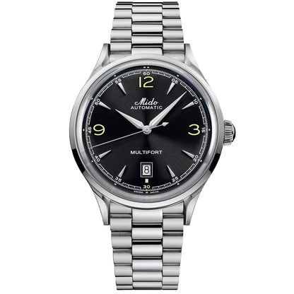 Montre Mido Multifort Powerwind 40mm noire automatique acier M040.407.11.057.00