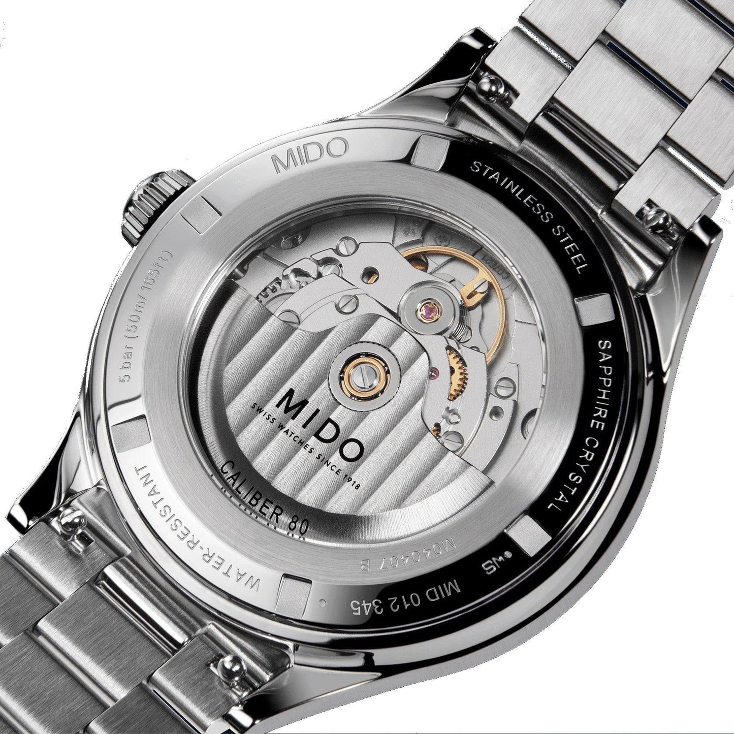 Montre Mido Multifort Powerwind 40mm noire automatique acier M040.407.11.057.00
