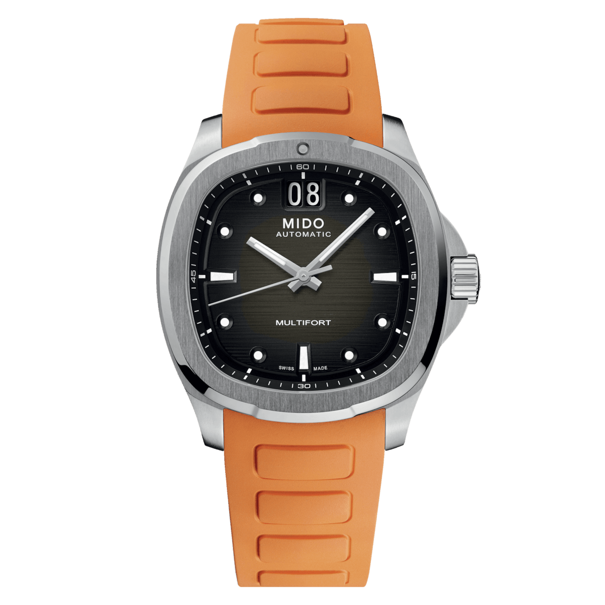 Montre Mido Multifort TV Big Date 40mm gris acier automatique M049.526.17.081.00