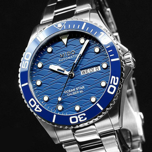 Mido montre Ocean Star 200C 42mm bleu automatique acier M042.430.11.041.00