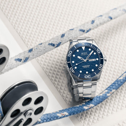 Mido montre Ocean Star 200C 42mm bleu automatique acier M042.430.11.041.00