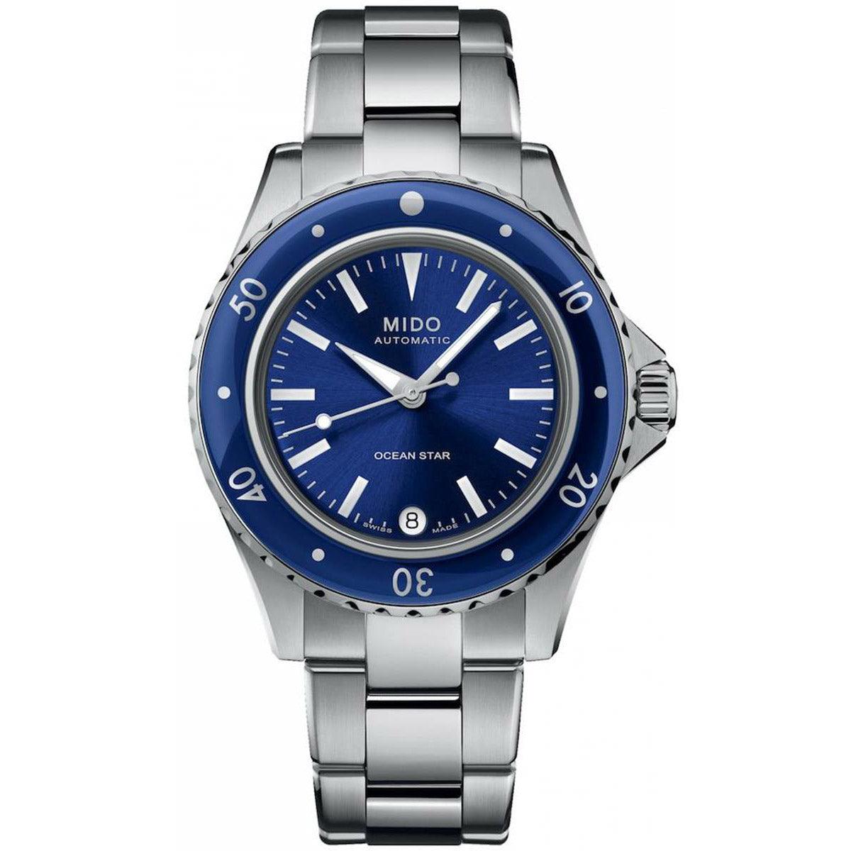 Mido montre Ocean Star 36,5mm bleu automatique acier M026.207.11.041.00
