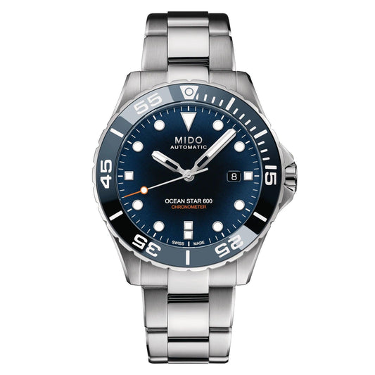 Mido montre Ocean Star 600 Chronomètre COSC 43,5mm bleu automatique acier M026.608.11.041.01
