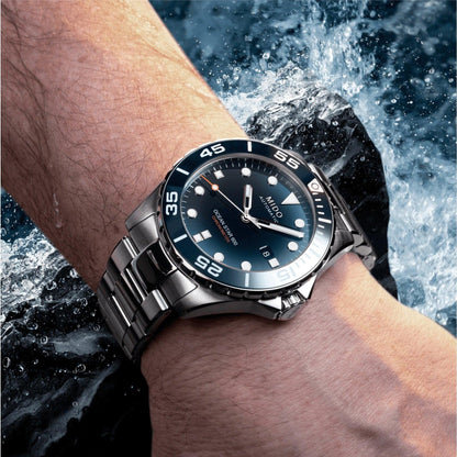 Mido montre Ocean Star 600 Chronomètre COSC 43,5mm bleu automatique acier M026.608.11.041.01
