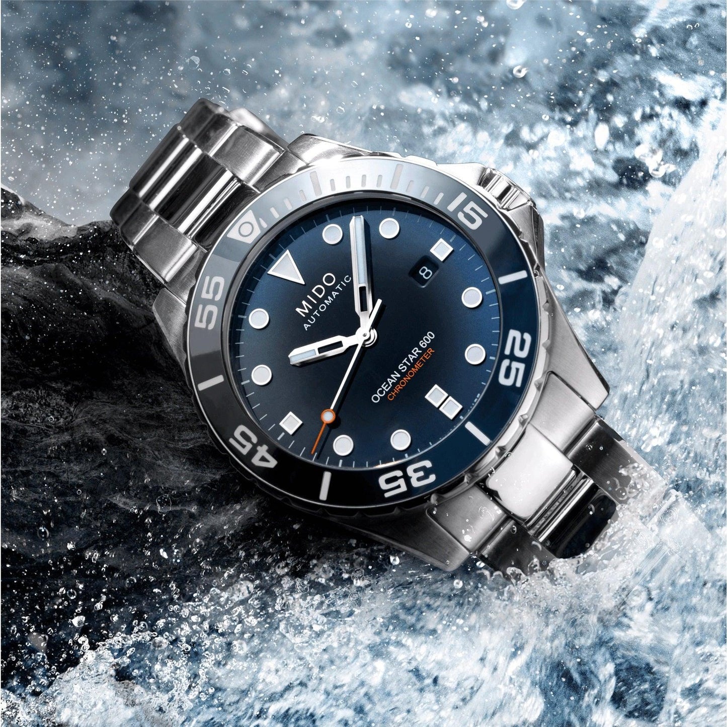 Mido montre Ocean Star 600 Chronomètre COSC 43,5mm bleu automatique acier M026.608.11.041.01