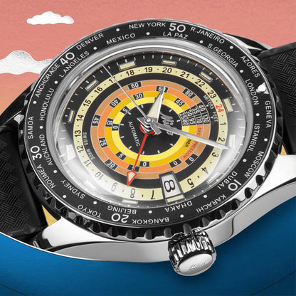 Mido montre Ocean Star Decompression Worldtimer Édition Spéciale 40mm noir automatique acier M026.829.17.051.00