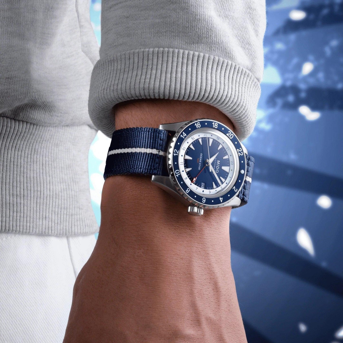 Montre Mido Ocean Star GMT Édition Spéciale 40 mm Acier Bleu Automatique M026.829.18.041.00