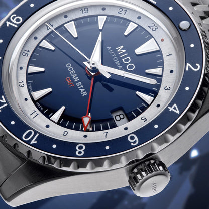 Montre Mido Ocean Star GMT Édition Spéciale 40 mm Acier Bleu Automatique M026.829.18.041.00