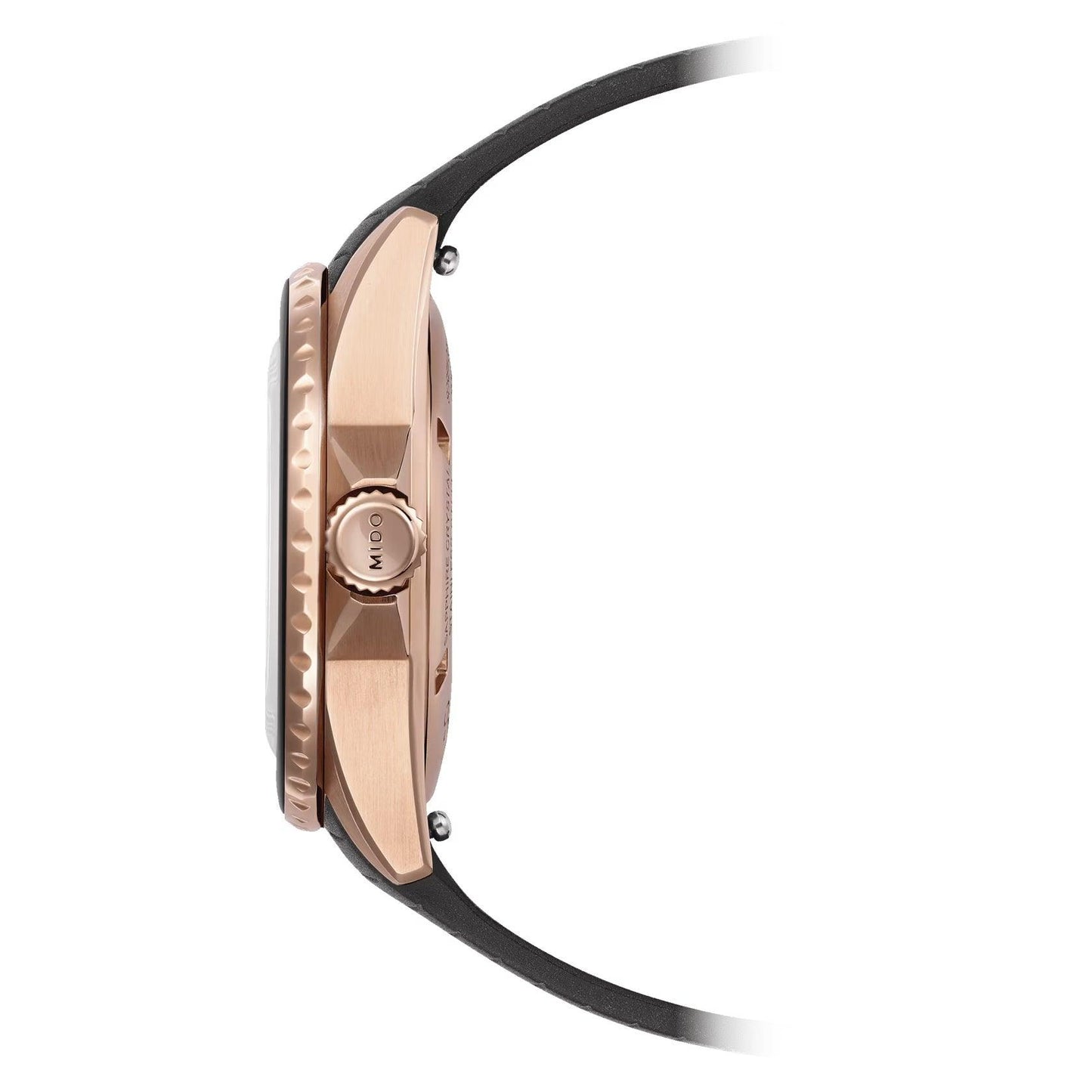 Mido montre Ocean Star Lady 36,5mm noir automatique acier finition PVD or rose M026.207.37.056.00