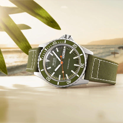 Mido montre Ocean Star Tribute 40,5mm vert automatique acier M026.830.18.091.00